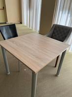 SPIJKENISSE GRATIS set tafel met 2 stoelen, Huis en Inrichting, Gebruikt, 50 tot 100 cm, Vierkant, 50 tot 100 cm