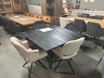 Eettafel Vierkant met 4 Armstoelen - Setprijs!, Ophalen, Outletliving7@gmail.com, 100 tot 150 cm, Vierkant