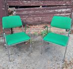 Set van 2 vintage stoelen van het Duitse merk Mauser, Huis en Inrichting, Stoelen, Ophalen, Stof, Twee
