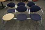 Zaalstoelen, stoelen op bankje bank voor wachtruimte, Vijf, Zes of meer stoelen, Blauw, Gebruikt, Stof