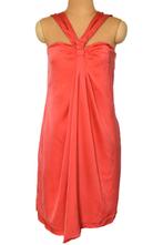 Reiss satijn jurkje, jurk, rood/oranje, Mt. S, Kleding | Dames, Reiss, Verzenden, Zo goed als nieuw, Maat 36 (S)