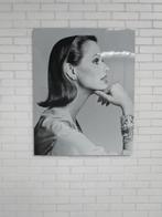 Mooi schilderij met afbeelding vrouw op aluminium-AluArt, Ophalen, Gebruikt, Schilderij, 75 tot 100 cm
