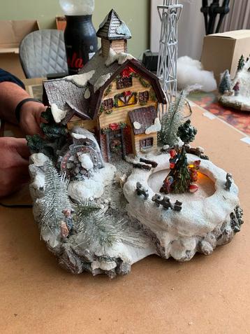 Kerst tafereel met windmolen, zonder doos beschikbaar voor biedingen
