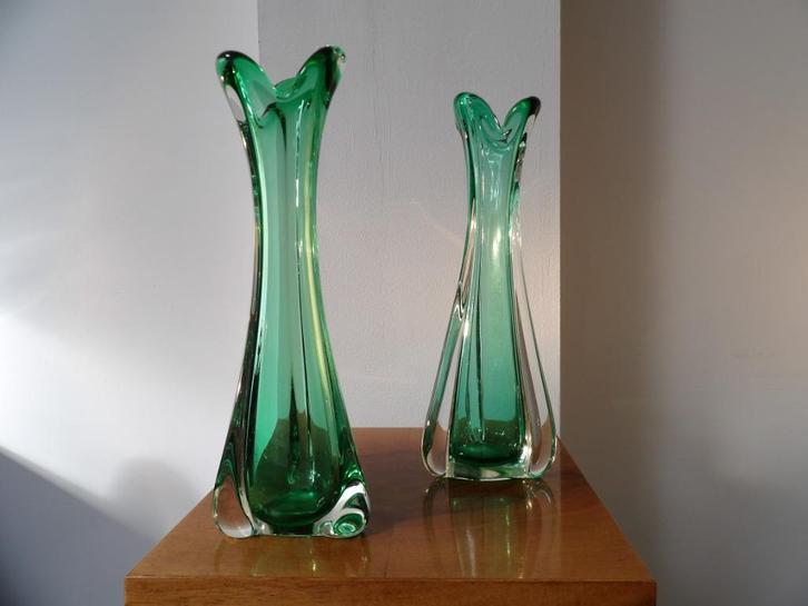 Murano Sommerso Vazen Set Sixties, Antiek en Kunst, Antiek | Vazen, Ophalen of Verzenden