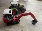 Speelset: Bruder graafmachine & Dicky Toys Claas tractor, Kinderen en Baby's, Speelgoed | Overig, Ophalen of Verzenden, Gebruikt