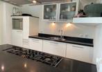 WITTE DESIGN KEUKEN MET KOOKEILAND, Ophalen, Wit, Graniet of Steen, Dubbelwandige keuken