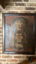 Houtgravure met Vrouwelijk Figuur, Antiek en Kunst, Ophalen of Verzenden