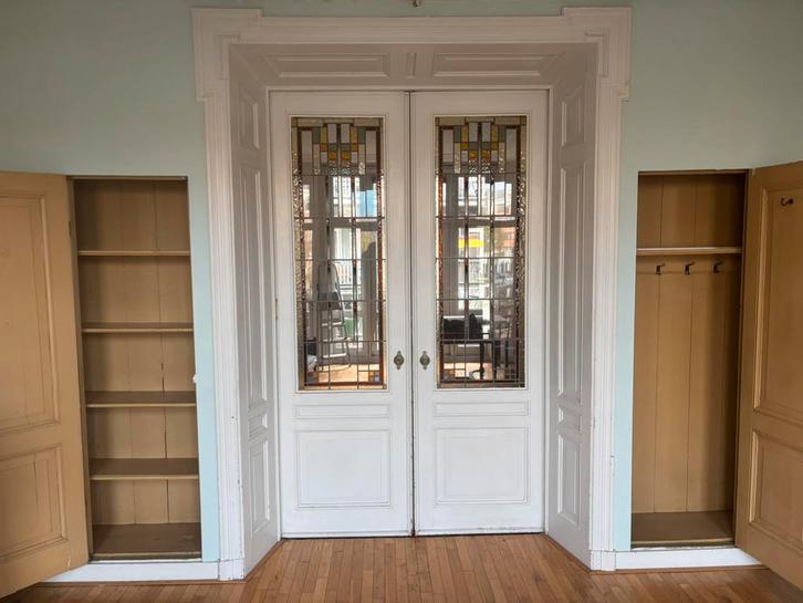 Belle e’poque Kamer en suite Glas in lood deuren top staat, Doe-het-zelf en Verbouw, Deuren en Horren, Binnendeur, 200 tot 215 cm