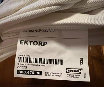 Hoes 2-zits Ektorp bank - Blekinge wit beschikbaar voor biedingen