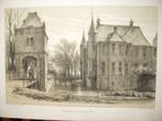 31 / Zuilen  Het Kasteel   Litho 1876, Antiek en Kunst, Kunst | Litho's en Zeefdrukken, Ophalen of Verzenden