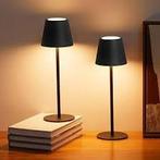 Set van 2 dimbare oplaadbare lampjes - leverkleur - touch NW, Strak Modern Warm, Verzenden, Nieuw, Metaal