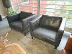 2 Loveseats uit de Goossens Nuance serie, Buffelleer, Ophalen of Verzenden, 75 tot 100 cm