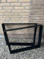 Set van 2 zwarte metalen tafelpoot, Ophalen, Tafelpoot, Gebruikt, 50 tot 100 cm