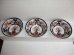 3 antieke Japanse schalen imari  23cm diameter gaaf, Ophalen of Verzenden