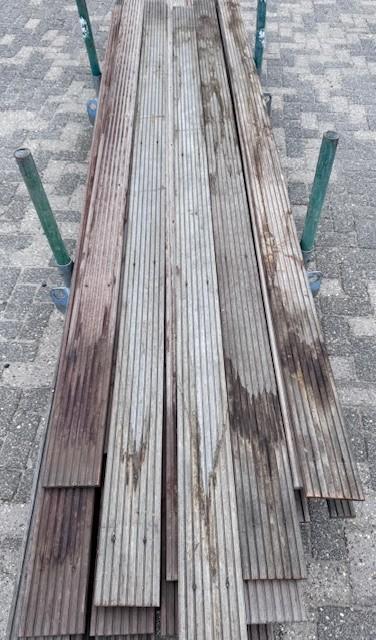 Vlonderplank Bangkirai vlonders hardhout gesorteerd, Doe-het-zelf en Verbouw, Hout en Planken, Gebruikt, Plank