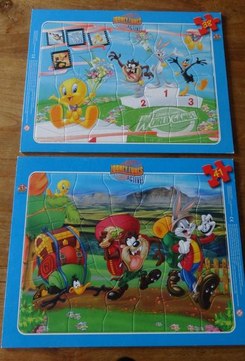Puzzels Looney Tunes: 2 puzzels voor 5 euro SETPRIJS, Kinderen en Baby's, Speelgoed | Kinderpuzzels, Zo goed als nieuw, 4 tot 6 jaar