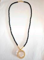 Spark ketting met hanger, Sieraden, Tassen en Uiterlijk, Kettingen, Met strass, Verzenden, Zwart, Nieuw