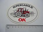 sticker oud OK OIL Supergas olie traktor tractor boer agri, Verzamelen, Stickers, Verzenden, Zo goed als nieuw, Bedrijf of Vereniging