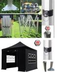Easy Up Vouwtent Marktkraam 3x3m Hexagon-Frame 32kg Zwart, Opvouwbaar, Partytent, Nieuw, Minder dan 5 meter