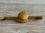 Vergulde broche Shell vintage, Sieraden, Tassen en Uiterlijk, Broches, Ophalen of Verzenden, Zo goed als nieuw, Goud, Overige materialen
