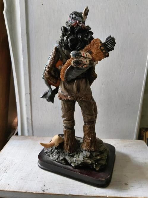 Indiaan Beeld - 25cm, Antiek en Kunst, Kunst | Beelden en Houtsnijwerken, Ophalen of Verzenden