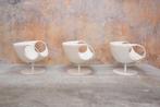 ZGANieuw witte leren Moroso Smock design draaifauteuils, Huis en Inrichting, Fauteuils, Moroso, 100 tot 125 cm, Design, 125 cm of meer