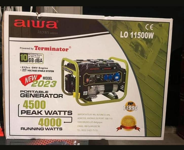 Aiwa aggregraat generator 3500/4000watt, Doe-het-zelf en Verbouw, Gereedschap | Overige machines, Nieuw, Ophalen of Verzenden