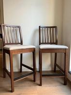 2x barkruk, massief hout IKEA EKEDALEN, donkerbruin, Ophalen, Met voetsteun, 60 tot 90 cm, Zo goed als nieuw