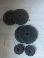 Gietijzeren Halterschijven Set, Sport en Fitness, Fitnessmaterialen, Ophalen, Gebruikt, Armen, Halterschijven