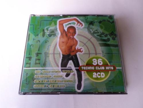 36 Techno Club Hits - 2CD Box oa Scooter, Mousse T, Helden, Cd's en Dvd's, Cd's | Dance en House, Zo goed als nieuw, Techno of Trance