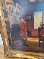 het schilderij toont het ontbijt van een jager, Antiek en Kunst, Kunst | Schilderijen | Klassiek, Ophalen