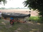 Polyester sloep met trailer en elektromotor, Watersport en Boten, Sloepen, Ophalen, Gebruikt, Tot 10 pk, Elektrisch