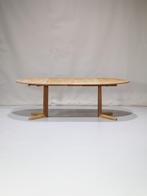 N.O. Møller uitschuifbare ronde eettafel eiken Deens, Huis en Inrichting, Tafels | Eettafels, Ophalen, 100 tot 150 cm, -, -