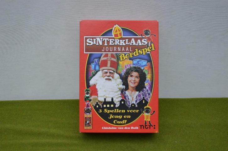 Het Sinterklaasjournaal Bordspel met Zwarte Piet poppetjes, Diversen, Sinterklaas, Zo goed als nieuw, Ophalen of Verzenden
