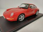 1:12 Porsche 911 (993) Carrera - Rood - Incl. Luxe vitrine!!, Auto, ., Nieuw, Ophalen of Verzenden