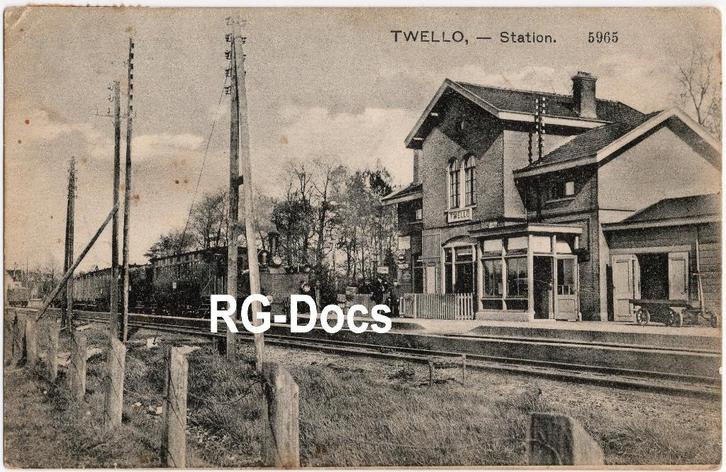 Ansichtkaart - Briefkaart Trein Station Twello stoom 1913, Verzamelen, Ansichtkaarten | Nederland, Gelopen, Gelderland, Voor 1920
