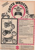 Retro reclame 1975 Suzuki brommer GT750 TS250 A100 AC50, Verzenden, Overige typen