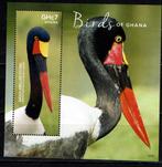 ghana 2015 pf blok zadelbekooievaar vogels birds, Ophalen of Verzenden, Postfris, Dier of Natuur