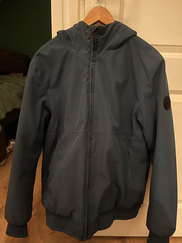 Blauwe Airforce Bomber Jas - Maat L, Kleding | Heren, Jassen | Zomer, Zo goed als nieuw, Maat 52/54 (L), Blauw, Ophalen of Verzenden