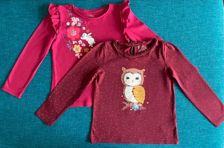 Meisjes longsleeves – maat 110 (C&A), Kinderen en Baby's, Kinderkleding | Maat 110, Zo goed als nieuw, Meisje, Shirt of Longsleeve
