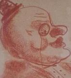 Oude Tekening caricatuur signatuur J.Pascin?, Antiek en Kunst, Ophalen of Verzenden