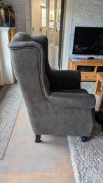 Fijne nubuck leder fauteuil, Huis en Inrichting, Fauteuils, Ophalen, Zo goed als nieuw, Tijdloos, 75 tot 100 cm