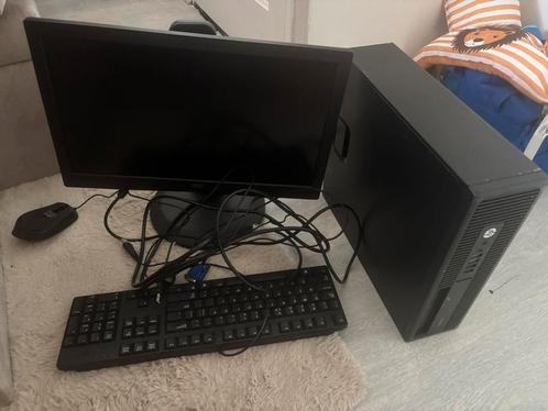 HP elite desk met beeldscherm, Computers en Software, Desktop Pc's, Zo goed als nieuw, Ophalen of Verzenden