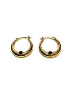 14k gouden oorbellen met saffier, Hangers, -, -, Ophalen of Verzenden