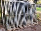 Zijkanten.voor hondenkennel.met.2.loopdeuren..gegalvaniseerd, Ophalen of Verzenden, Gebruikt