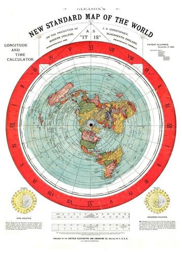 Gleason's map & andere Flat Earth posters platte aarde kaart beschikbaar voor biedingen