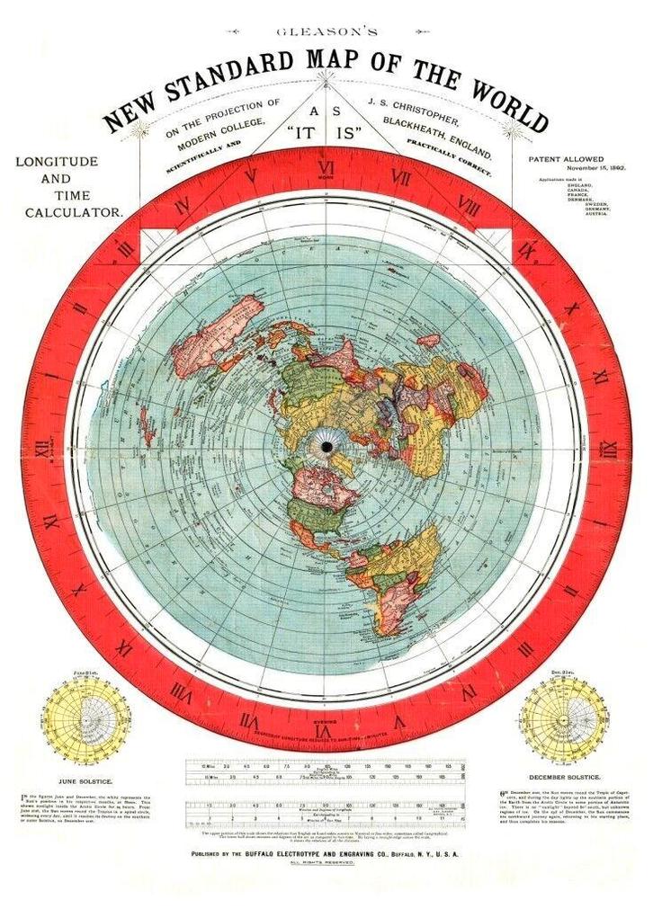 Gleason's map & andere Flat Earth posters platte aarde kaart, Verzamelen, Posters, Nieuw, Overige onderwerpen, A1 t/m A3, Ophalen of Verzenden