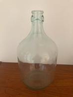 Dame Jeanne, vintage grote fles, lichtgroen glas, Huis en Inrichting, Woonaccessoires | Vazen, Ophalen of Verzenden