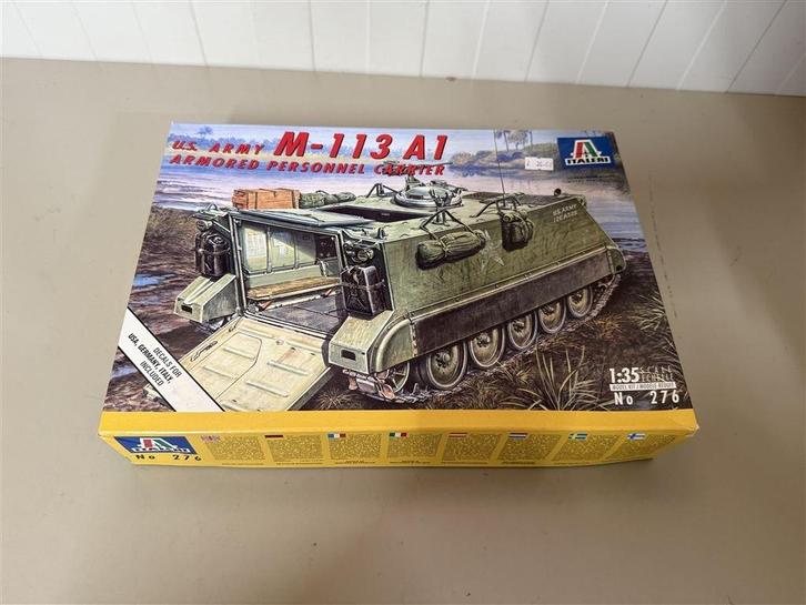Model bouw Italeri 276 US Army M-113 A1 Personnel Carrier 1/, Hobby en Vrije tijd, Modelbouw | Auto's en Voertuigen, Nieuw, Truck