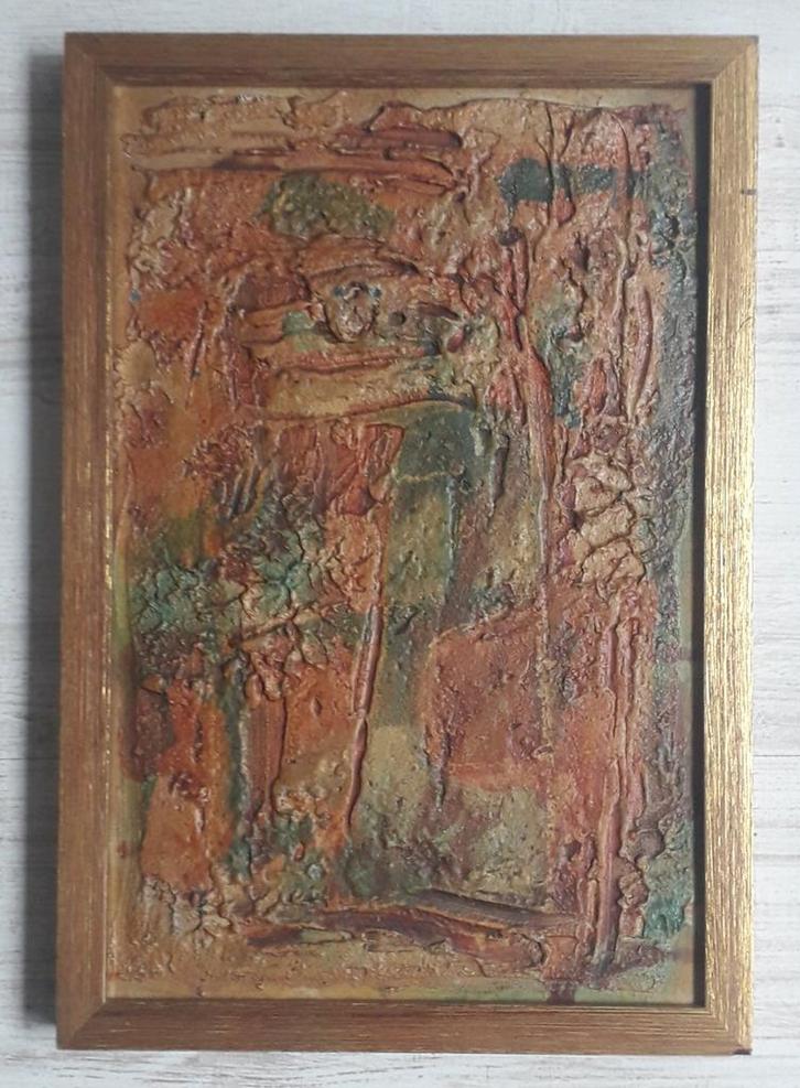 BRUTALISME🛠IMPASTO TECHNIEK>GROF⚒ART BRUT>OUD CIRCA 1965, Antiek en Kunst, Kunst | Schilderijen | Abstract, Ophalen of Verzenden